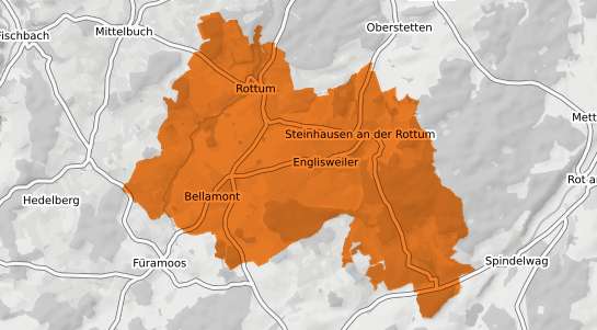 Mietspiegelkarte Steinhausen an der Rottum
